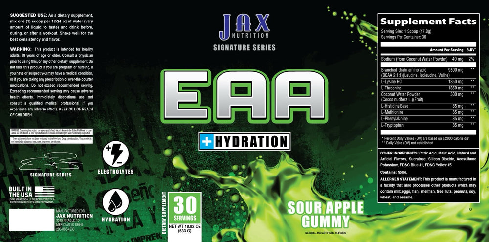 Jax Signature EAA + Hydration Stim-Free Essential Amino Acids