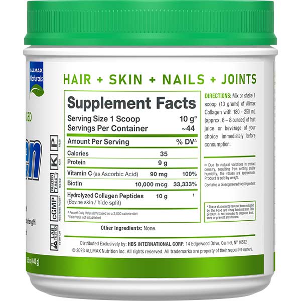 AllMax Collagen + Biotin Supplement