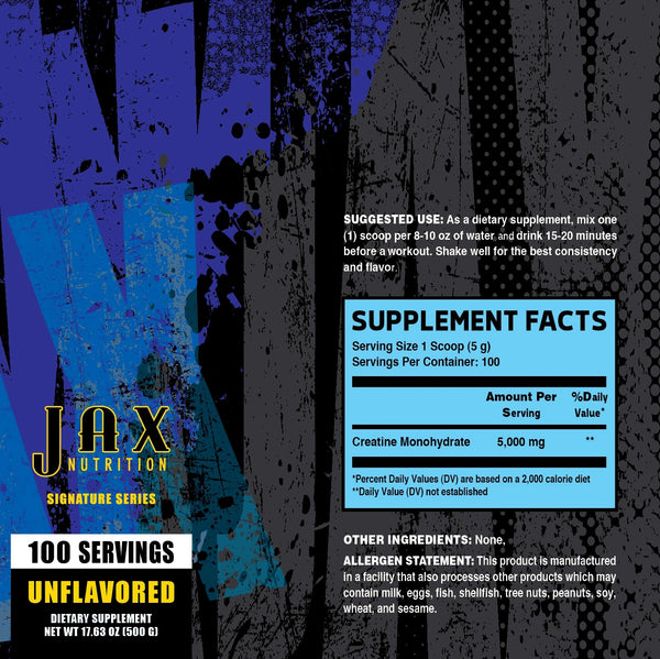 Jax Signature Creatine Monohydrate