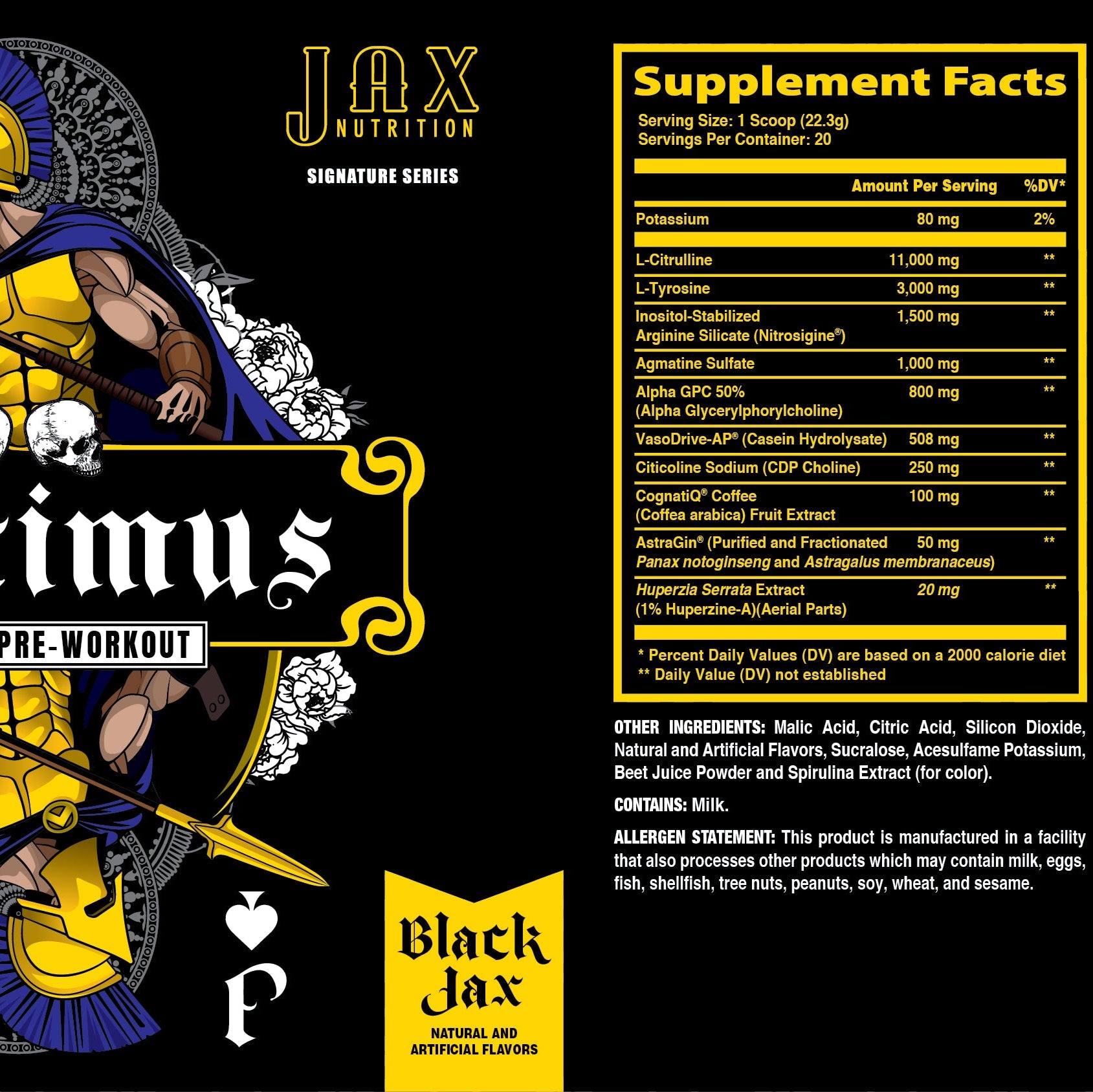 Jax Signature HemoTropic Stim-Free Pre-Workout
