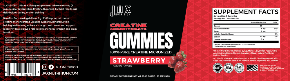 Jax Signature Creatine Gummies