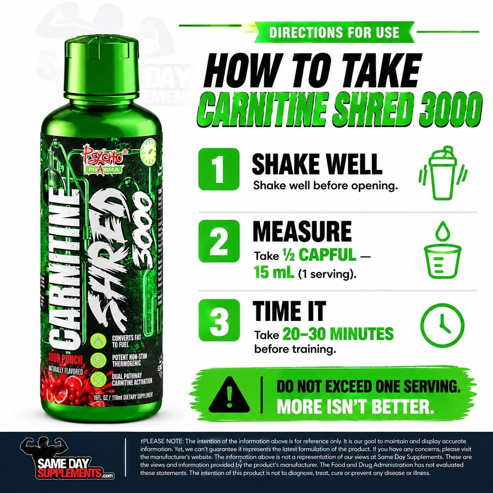 Psycho Pharma L-Carnitine SHRED 3000mg
