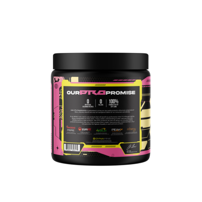 Like a Pro 9 Volt Preworkout Pink Lemonade - side view 2