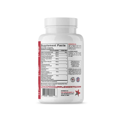 Like A Pro Joint Health Cartilage Anti-inflammation supplement - nutrition facts label