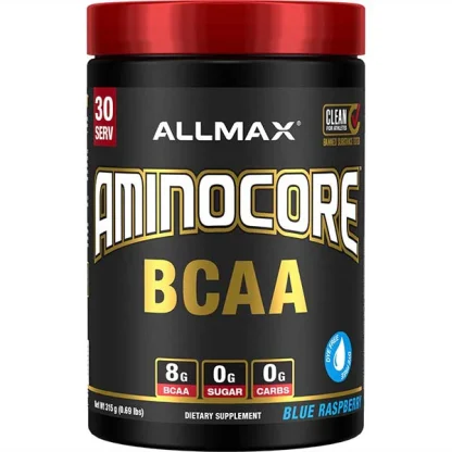 AminoCore BCAA Power - Blue Raspberry Flavor - Front Label