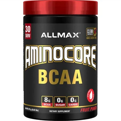 AminoCore BCAA Power - Fruit Punch Flavor - Supplement Nutrition Facts Label