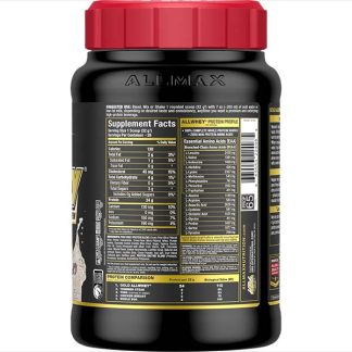 Gold Allway Whey Protein Powder - Cookies and Cream Flavor - Supplement Nutrition Facts Label