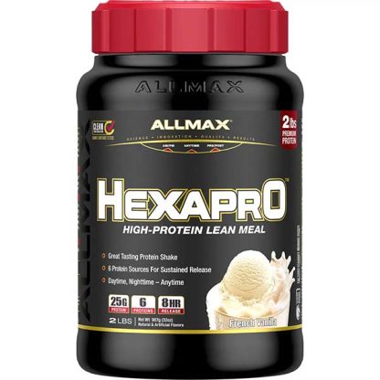 Hexapro Lean Meal Protein Shake - Vanilla Flavor - Front Label