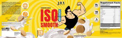 Nilla Wafers Flavor Whey Protein Isolate Powder by Jax Nutrition - Supplement Nutrition Facts Label