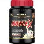 Allmax Isoflex Whey Isolate Protein Powder Birthday Cake Flavor - Front Label