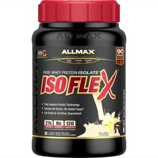 Allmax Isoflex Whey Isolate Protein Powder Vanilla Flavor - Front Label