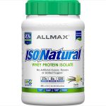 IsoNatural - Sugar Free Whey Isolate Protein Power - Vanilla Flavor - Front Label