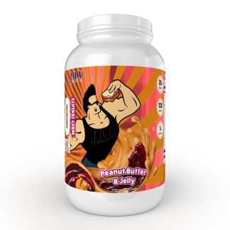 Peanut Butter and Jelly Flavor Whey Protein Isolate Powder by Jax Nutrition - Side View 2