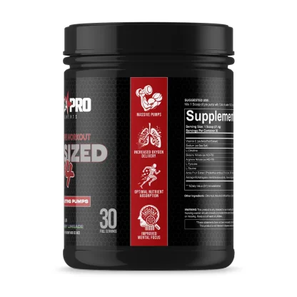 Like a Pro - Stimulant Free PreWorkout Powder, blackberry limeade flavor - back view