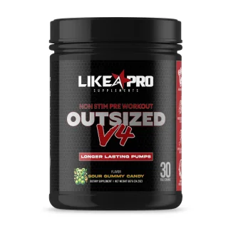 Like a Pro - Stimulant Free PreWorkout Powder, sour gummy candy flavor - front view