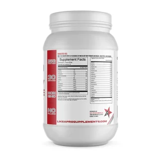 Like a Pro Whey Isolate Protein Powder - Apple Cobbler Flavor - supplement nutrition facts label