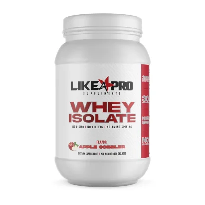 Like a Pro Whey Isolate Protein Powder - Apple Cobbler Flavor - front view