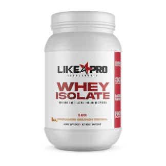 Like a Pro Whey Isolate Protein Powder - Cinnamon Crunch Cereal Flavor - front view