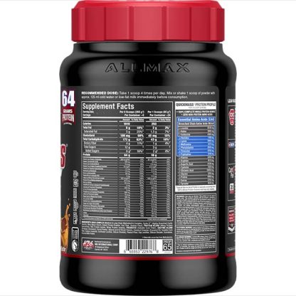 Allmax QuickMass Mass Gainer Chocolate Peanut Butter Flavor - Supplement Nutrition Facts Label