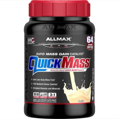 Allmax QuickMass Mass Gainer Vanilla Flavor - Front Label