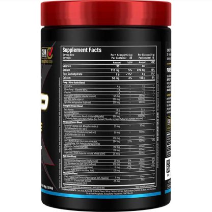 Impact Pump Stim Free Preworkout | Supplment Nutrition Facts Label